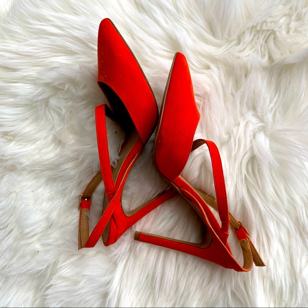 Orange Pointed Toe Heel